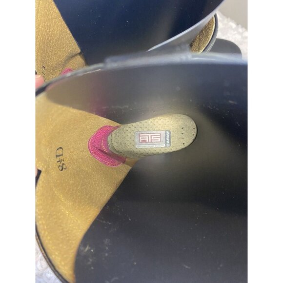 Ariat Black Leather Boots Heritage Roper Style 35501 Size Men’s 8.5 D - Picture 15 of 16